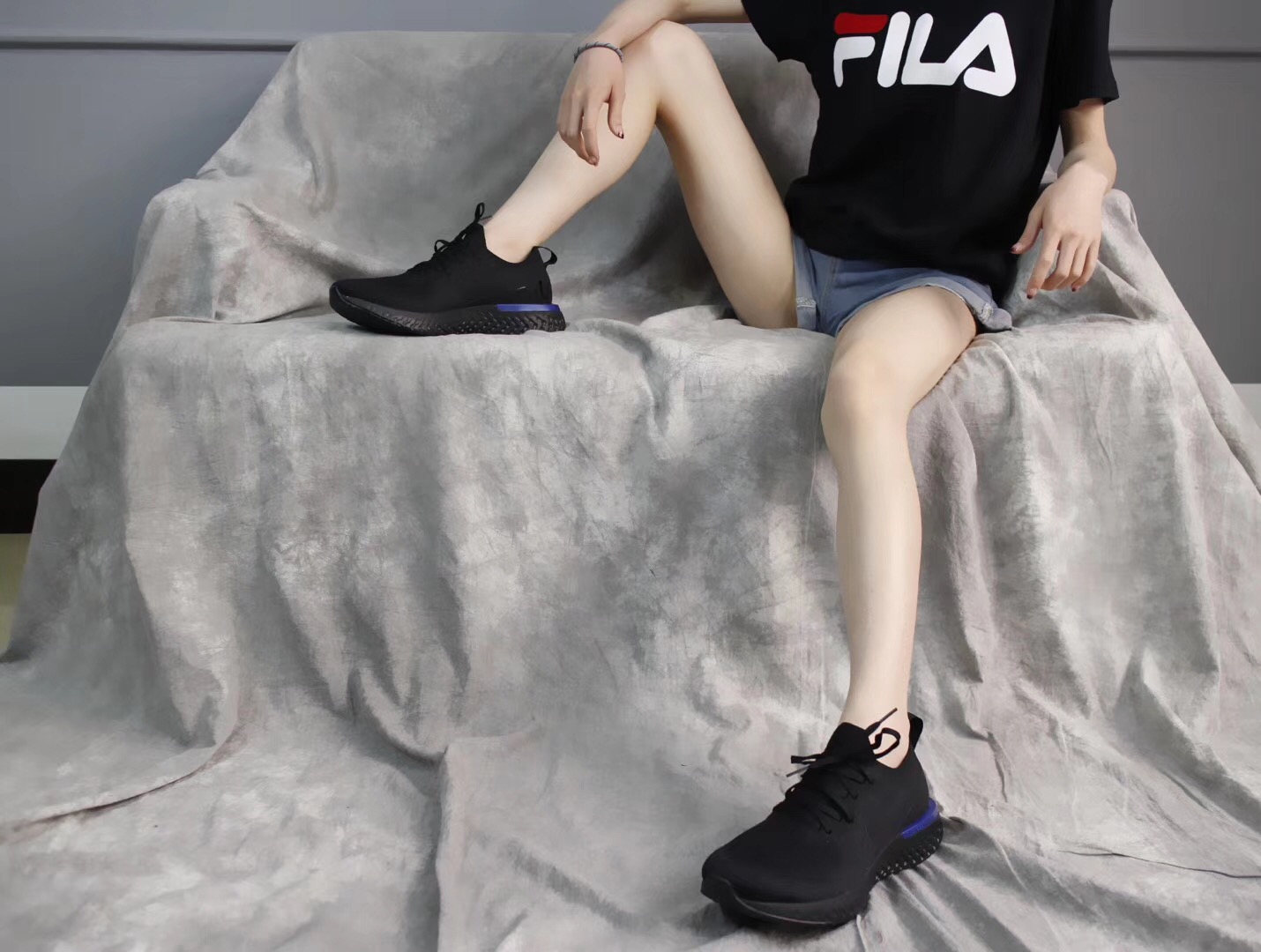 Giày Nike Epic React FlyKnit màu đen