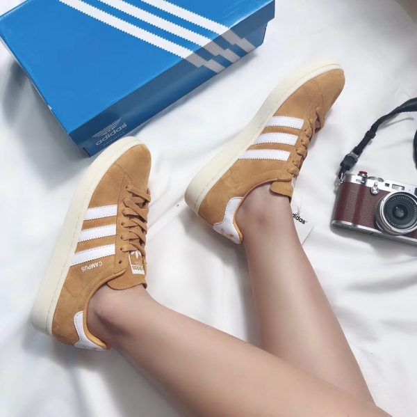 Giày Adidas CAMPUS màu be vàng