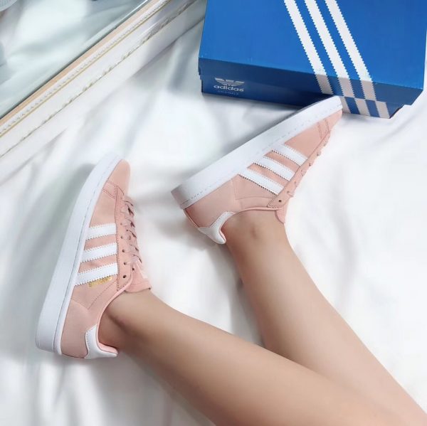 Giày Adidas CAMPUS màu hồng nhạt