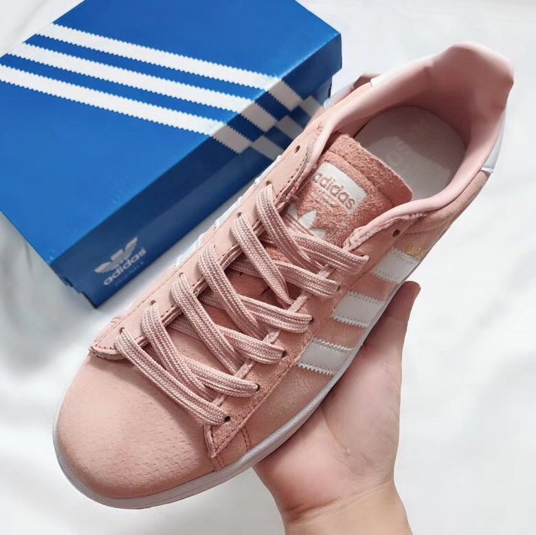 Giày Adidas CAMPUS màu hồng nhạt