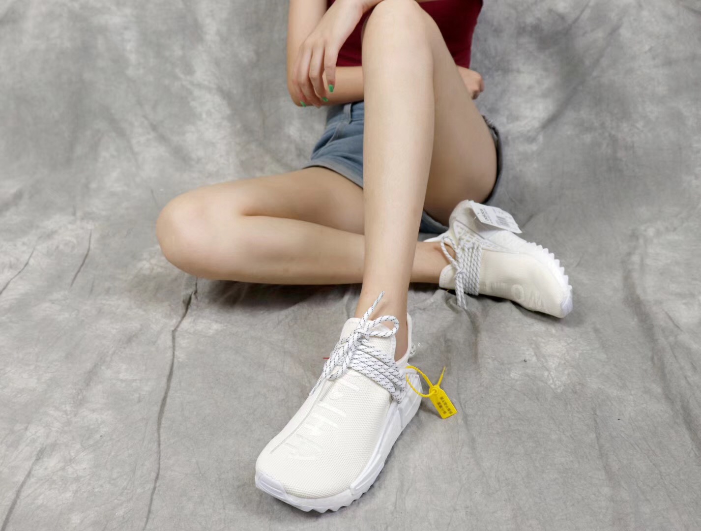 Giày Adidas NMD Human Race full trắng
