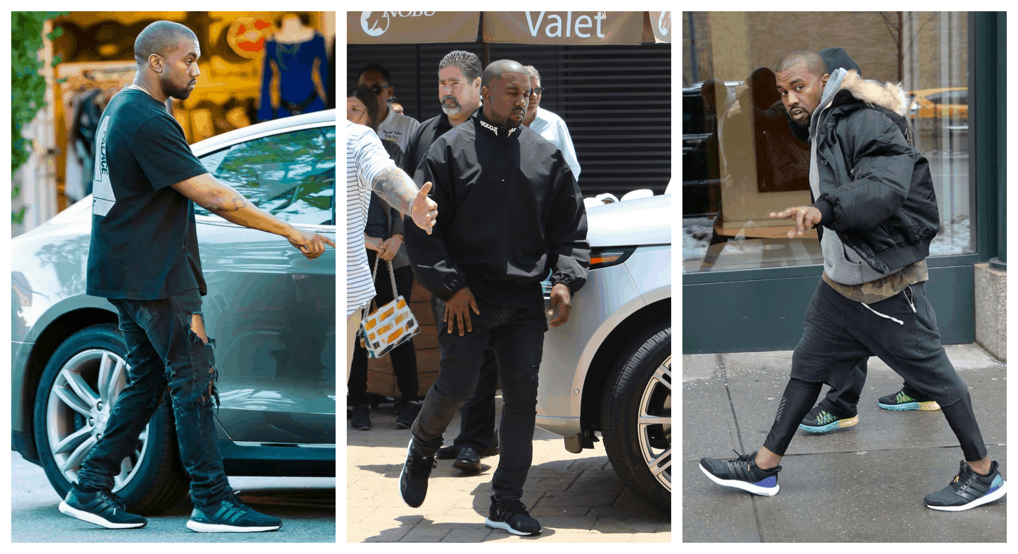 Kanye West ra đường không mang Yeezy thì mang gì?