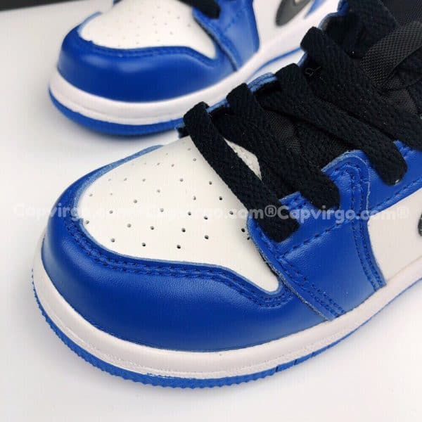 Giày trẻ em Air Jordan 1 Mid màu xanh trắng