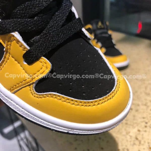 Giày trẻ em Air Jordan 1 Mid màu vàng đen