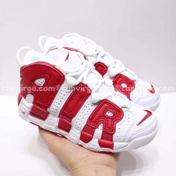 Giày trẻ em Nike Air More Uptempo màu trắng đỏ