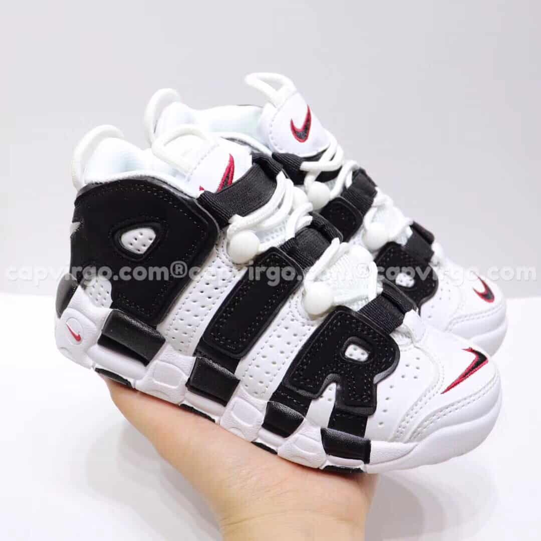 Giày trẻ em Nike Air More Uptempo trắng đen