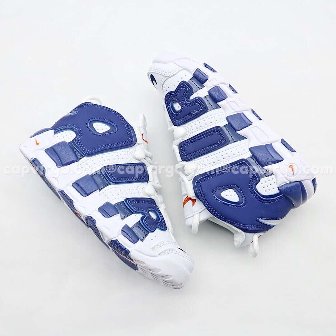 Giày trẻ em Nike Air More Uptempo màu trắng xanh