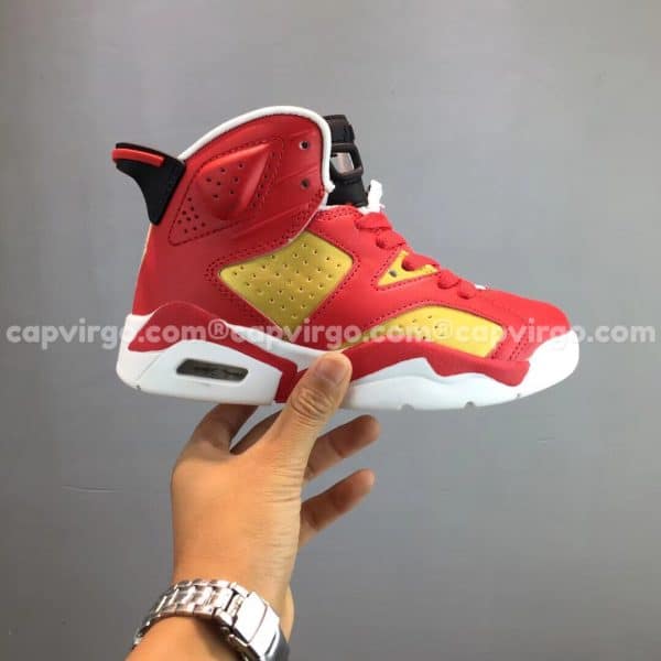 Giày trẻ em Air Jordan 6 "Iron Man" đỏ vàng