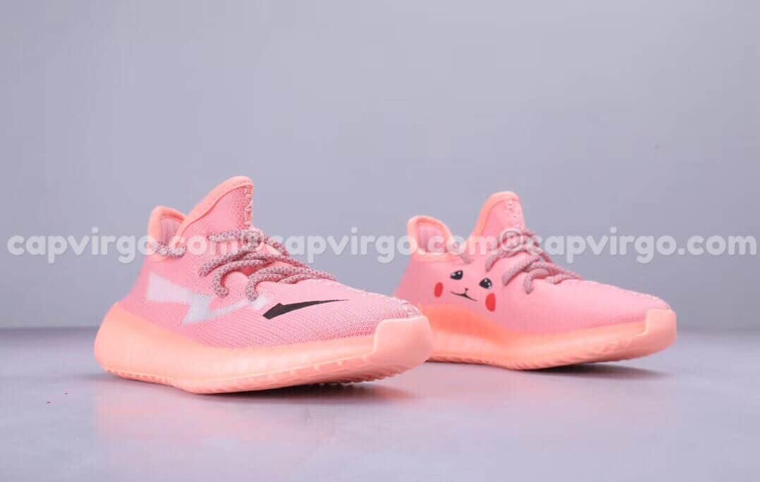 Giày trẻ em Yeezy 350 v2 Pikachu màu hồng bản limited