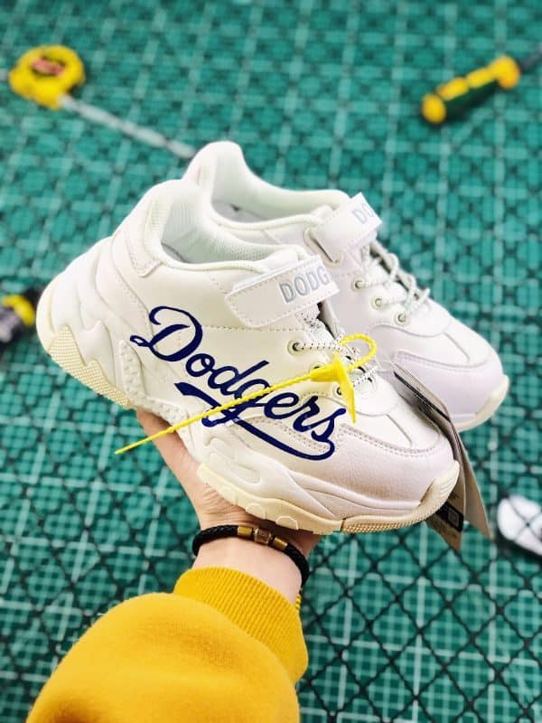Giày trẻ em MLB Dodgers Big Ball Chunky A màu trắng