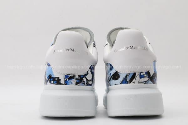 Giày McQueen họa tiết paint xanh dương