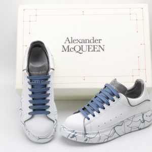 Giày McQueen rep 1:1 trắng dây xanh họa tiết vân