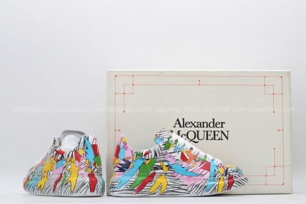 Giày McQueen rep 1:1 họa tiết paint nhiều màu