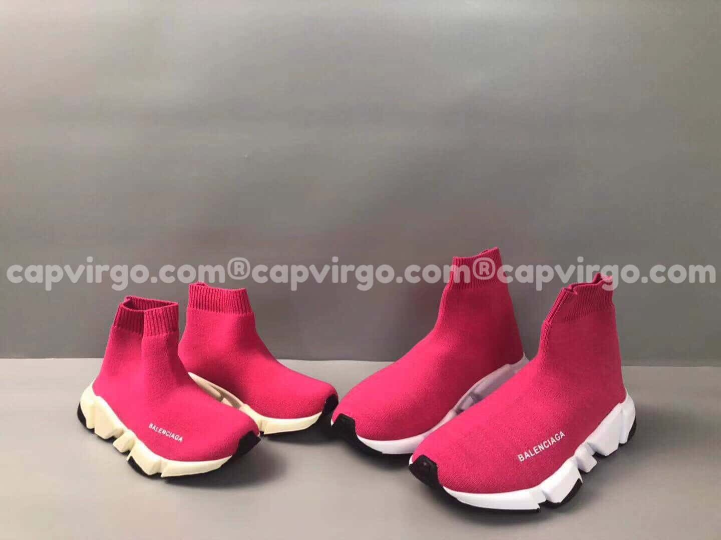 Giày Balenciaga cao cổ màu hồng đế trắng đen