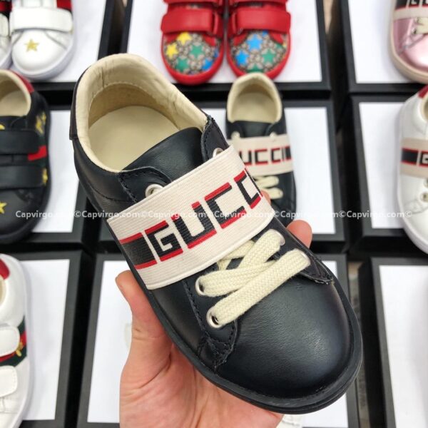 Giày Gucci trẻ em màu đen sọc GUCCI