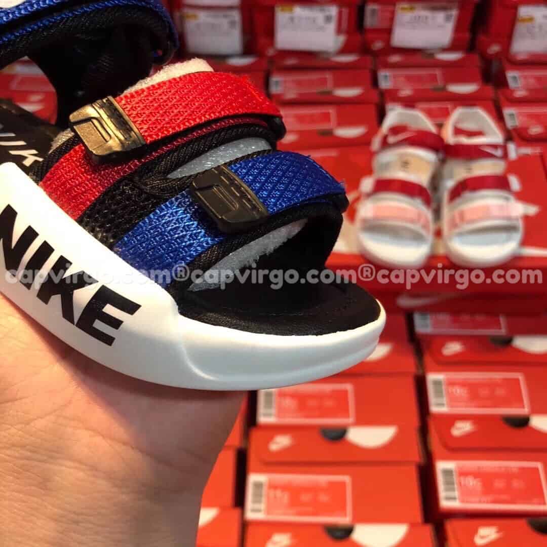 Sandal Nike trẻ em 3 dây màu xanh đỏ