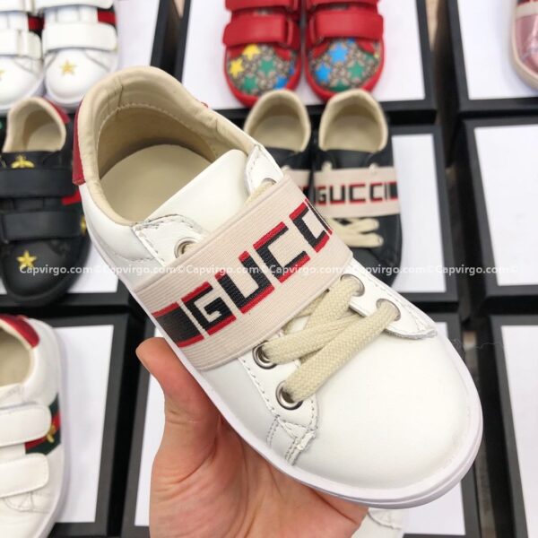 Giày Gucci trẻ em màu trắng sọc GUCCI