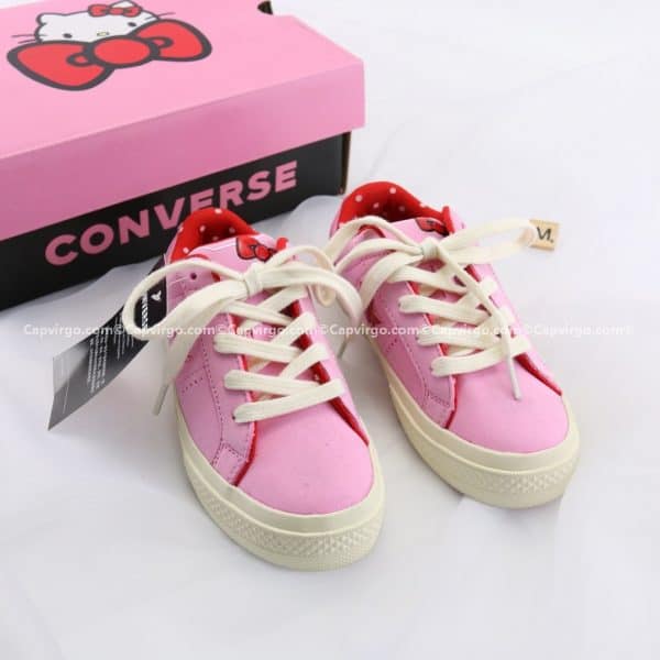 Giày Converse Kitty màu hồng cổ thấp