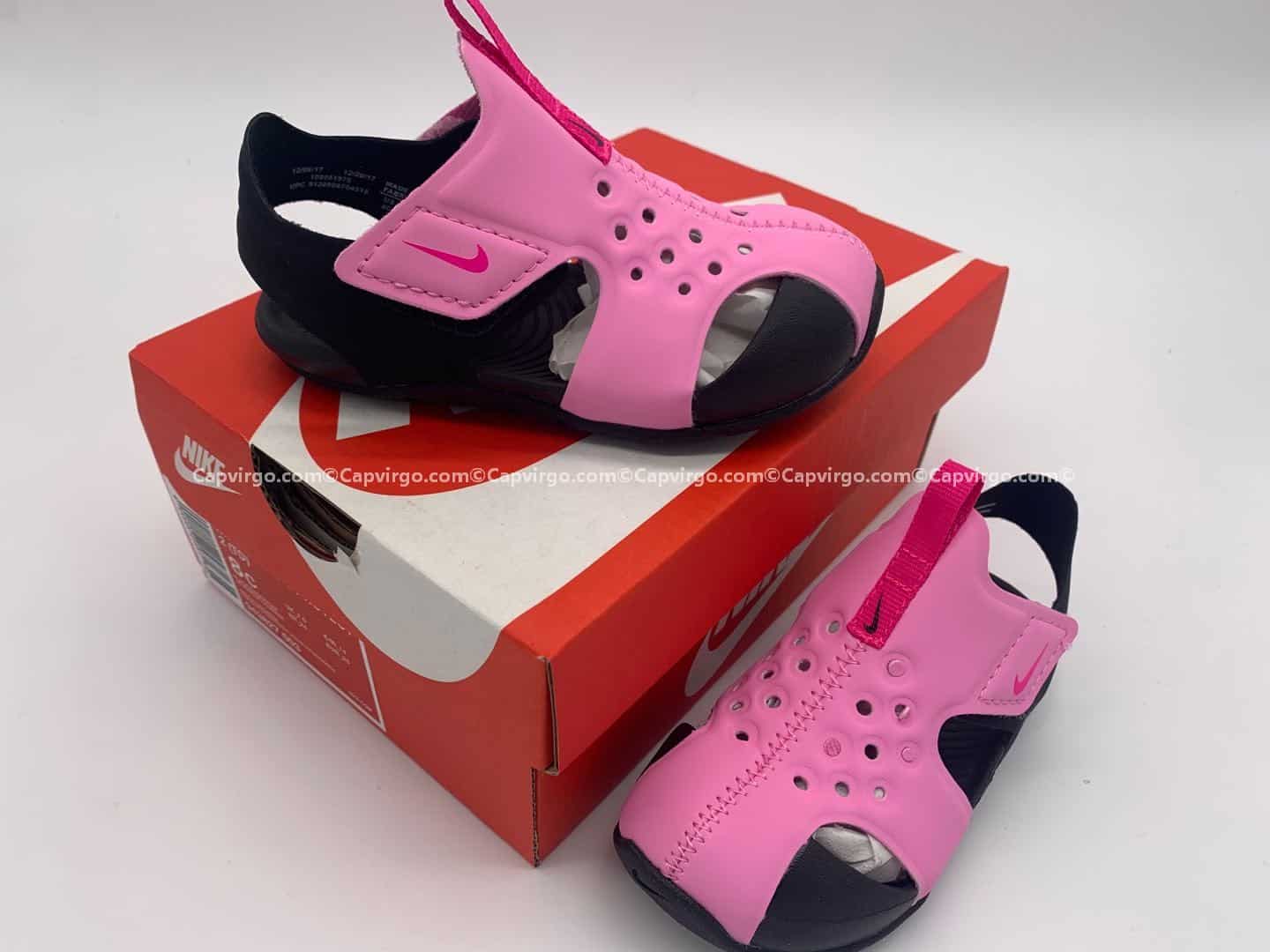 Sandal Nike Sunray trẻ em màu hồng đế đen