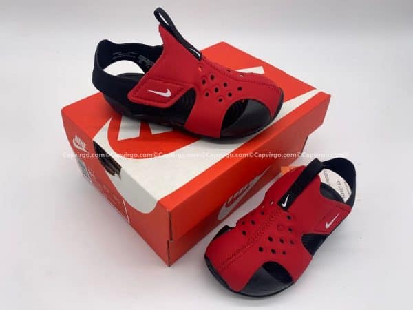 Sandal Nike Sunray trẻ em màu đỏ đế đen