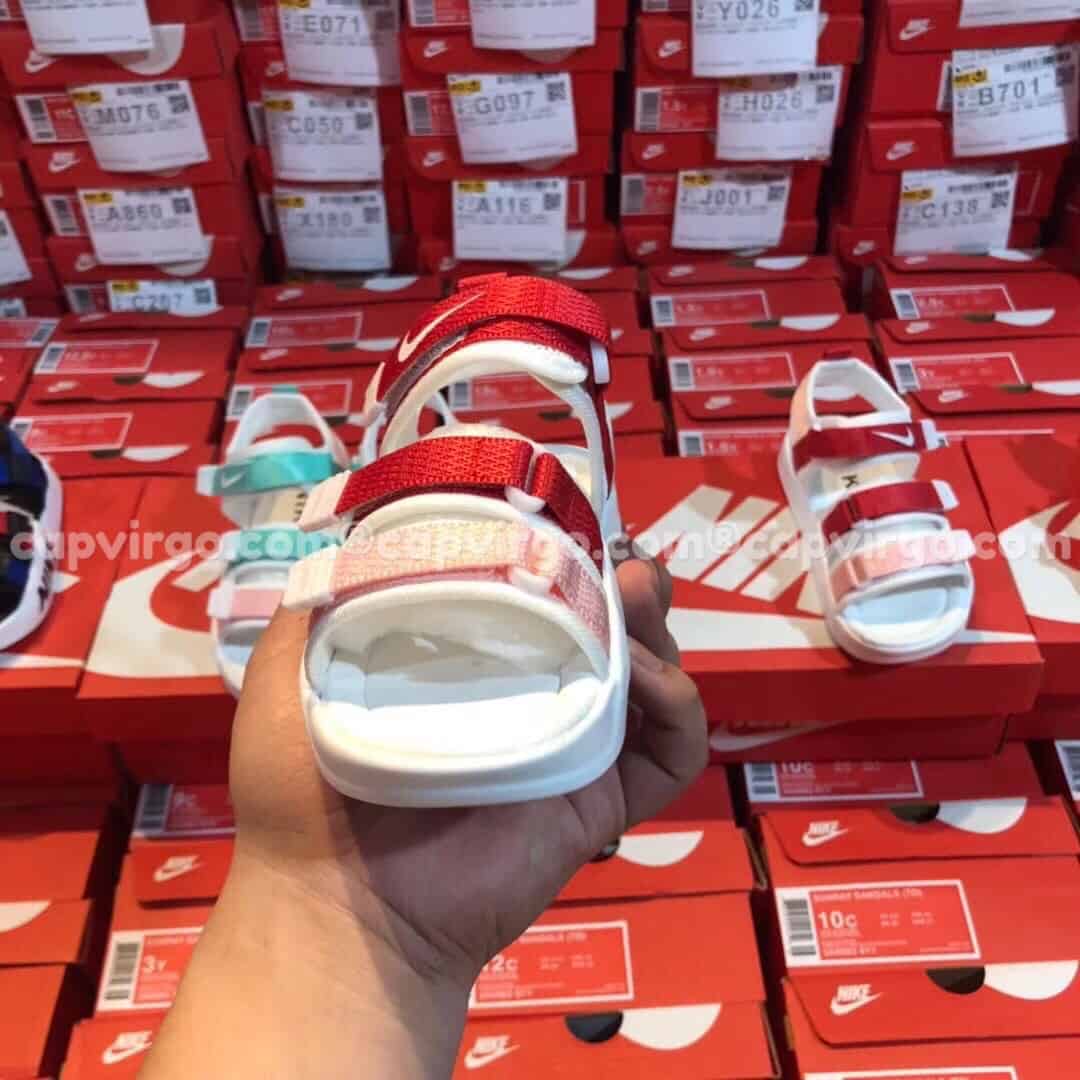 Sandal Nike trẻ em 3 dây màu đỏ hồng