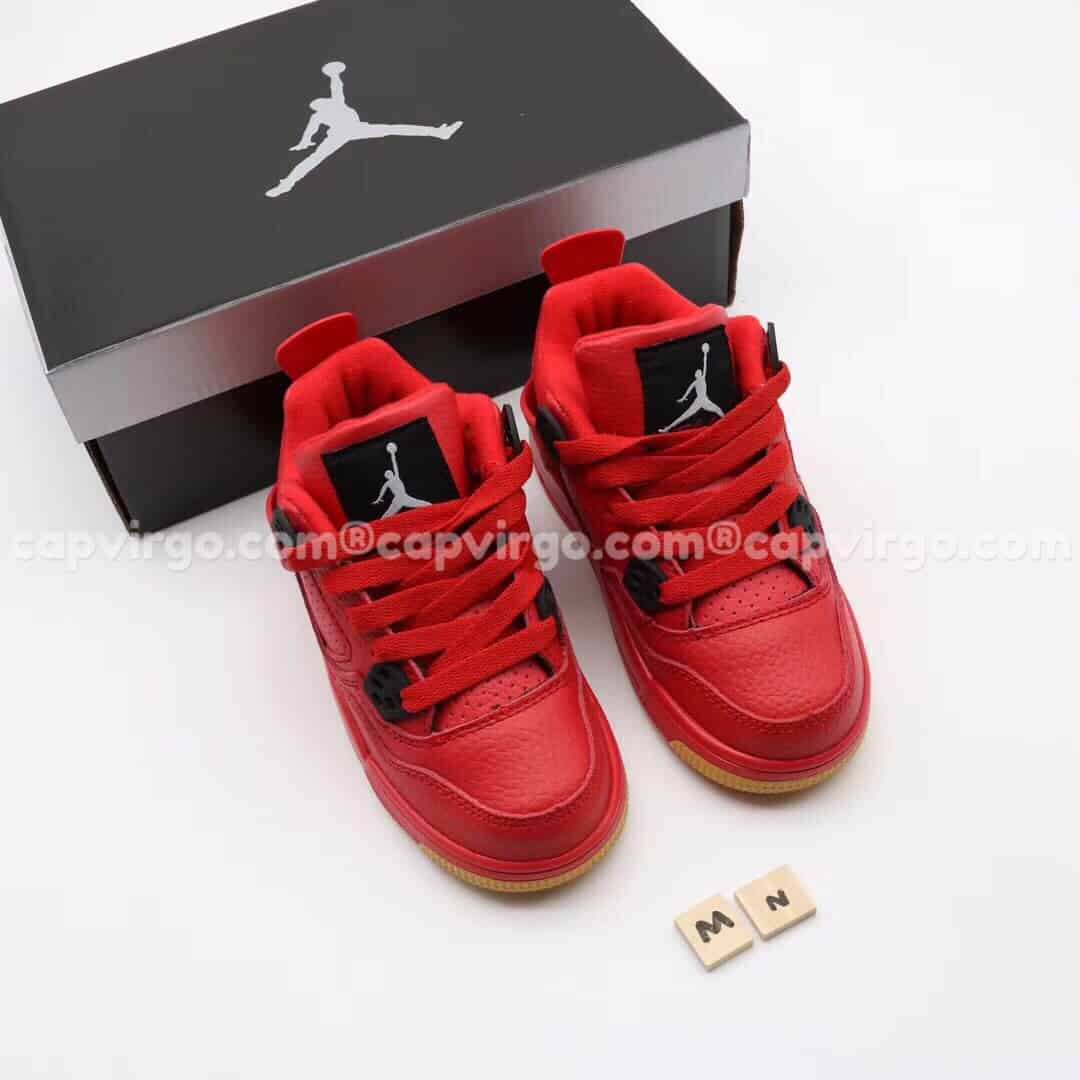 Giày trẻ em Air Jordan 4 màu đỏ