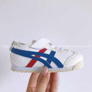 Giày trẻ em Onitsuka Tiger màu trắng sọc xanh dương