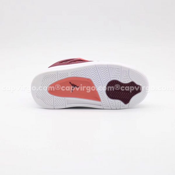 Giày trẻ em Air Jordan 4 màu đỏ mận