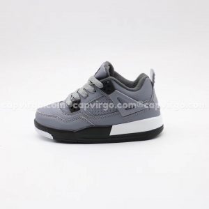Giày trẻ em Air Jordan 4 màu ghi đen