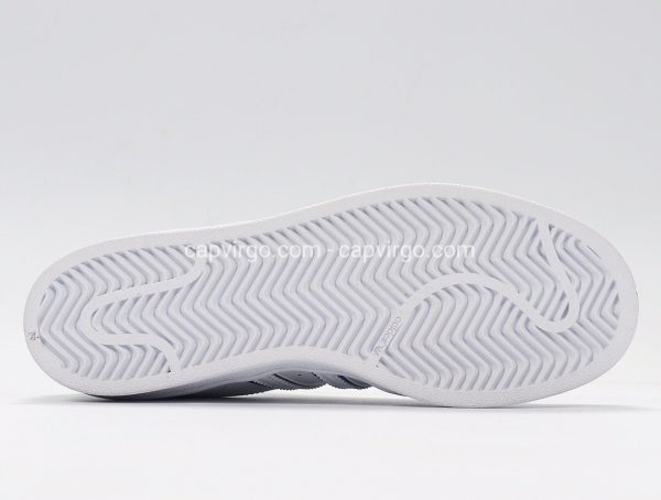 Giày Adidas Super Star full trắng gót xanh ngọc