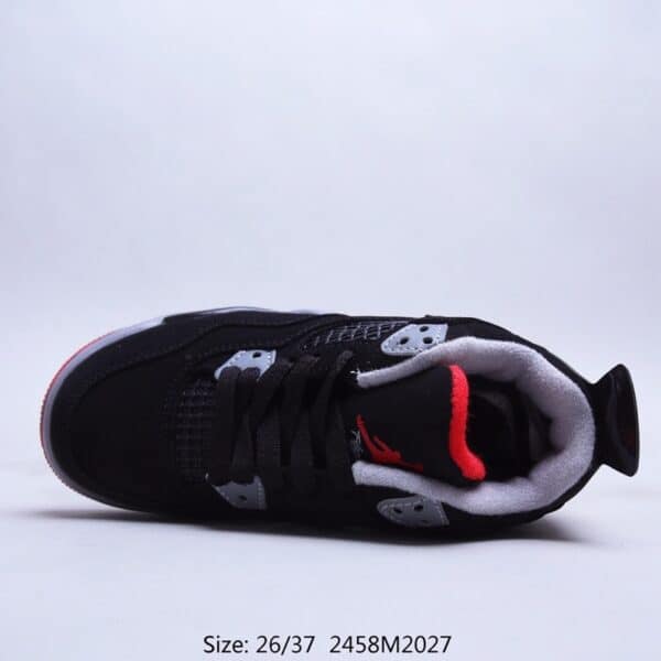 Giày trẻ em Air Jordan 4 màu đen đỏ