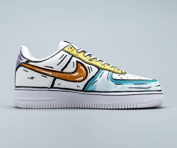 Giày Nike Air Force1 màu trắng họa tiết paint