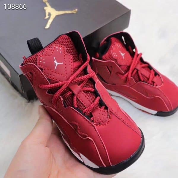 Giày trẻ em Air Jordan 7 Retro màu đỏ