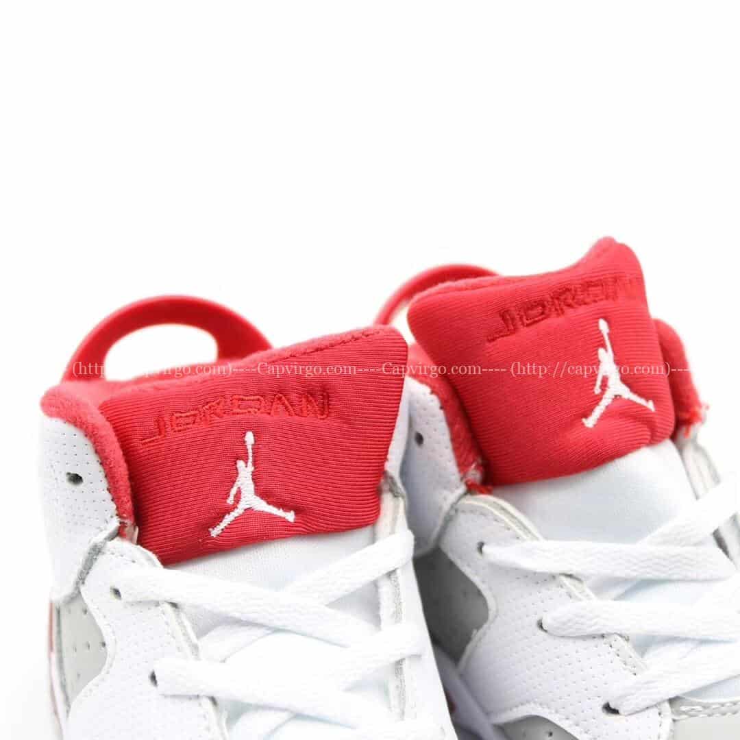 Giày trẻ em Air Jordan 6 Retro màu trắng đỏ