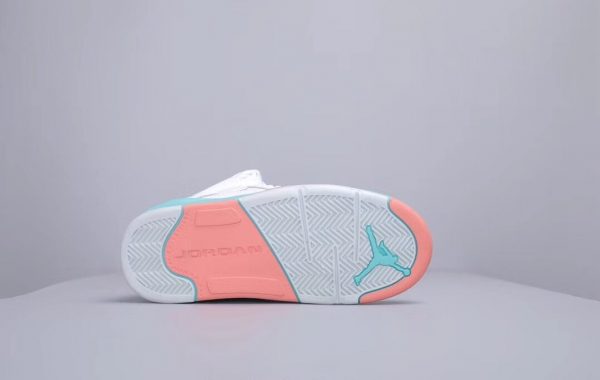 Giày trẻ em Air Jordan 5 Retro màu trắng xanh