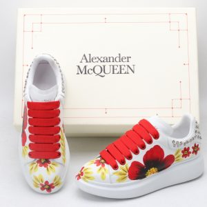 Giày McQueen nữ siêu cấp họa tiết hoa gót đinh