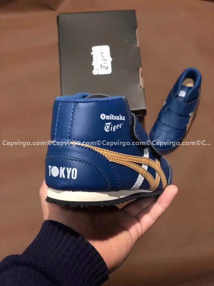 Giày trẻ em Onitsuka Tiger cao cổ màu xanh dương