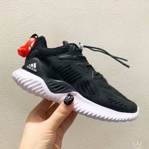 Giày Adidas AlphaBounce trẻ em màu đen đế trắng