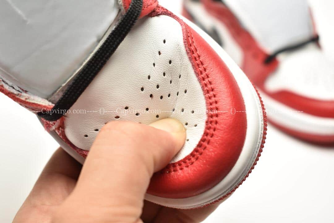 Giày trẻ em Jordan1 Retro High OG đỏ trắng swoosh đen