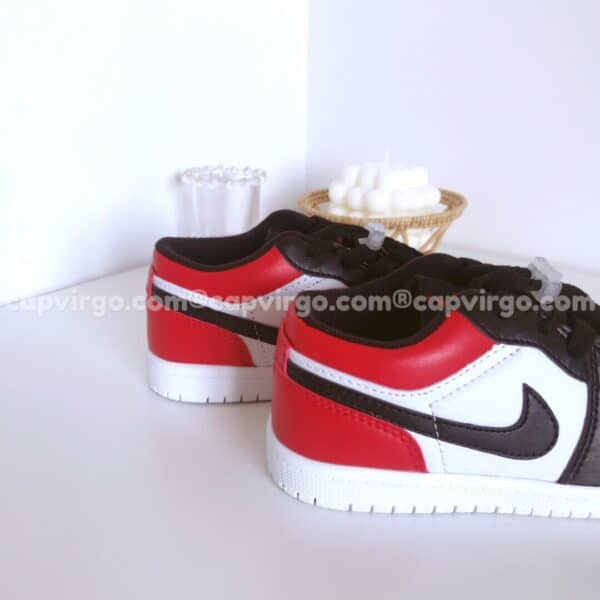 Giày air Jordan 1 Low trẻ em màu đỏ đen