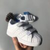 Giày trẻ em adidas Superstar full trắng dán dính