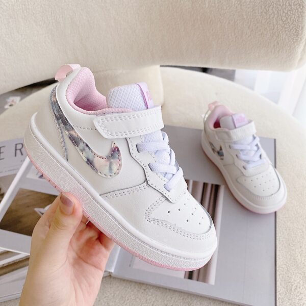 Giày trẻ em Nike Air Force One Tooling Low-Top Velcro Elastic màu trắng