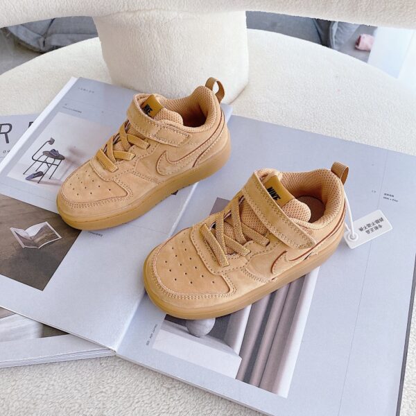 Giày trẻ em Nike Air Force One Tooling Low-Top Velcro Elastic màu nâu