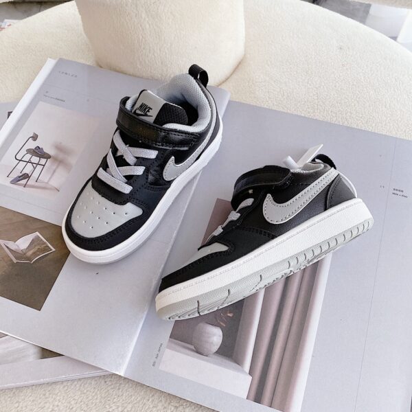 Giày trẻ em Nike Air Force One Tooling Low-Top Velcro Elastic màu đen ghi
