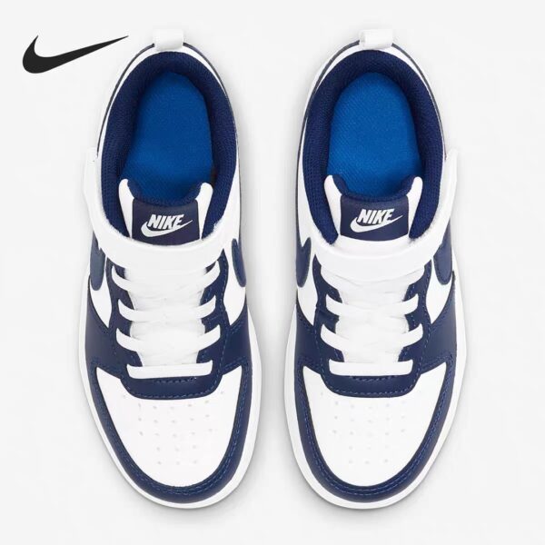 Giày trẻ em Nike Air Force One Tooling Low-Top Velcro Elastic màu xanh trắng