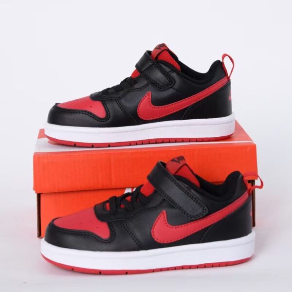 Giày trẻ em Nike Air Force One Tooling Low-Top Velcro Elastic màu đỏ đen