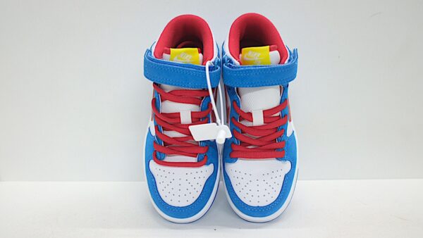 Giày nike sb mid-cut dunk trẻ em màu xanh logo đỏ