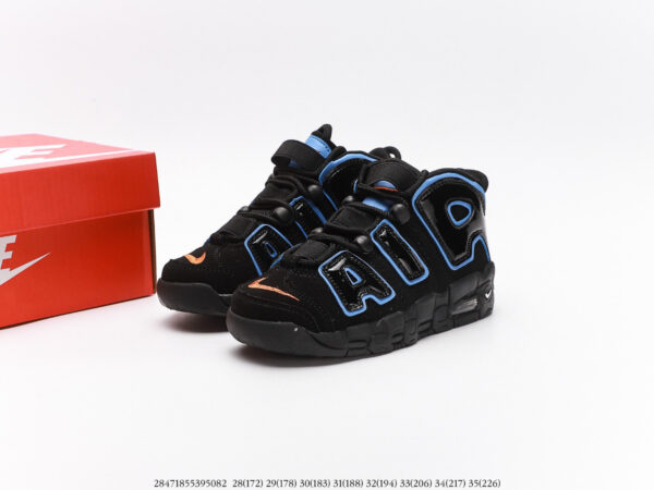 Giày trẻ em Nike Air More Uptempo màu đen xanh