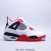 Giày trẻ em Air Jordan 4 màu trắng đỏ đen