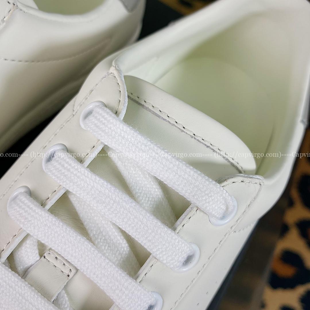 Giày Gucci Ace Embroidered Low-Top siêu cấp trắng gót ghi